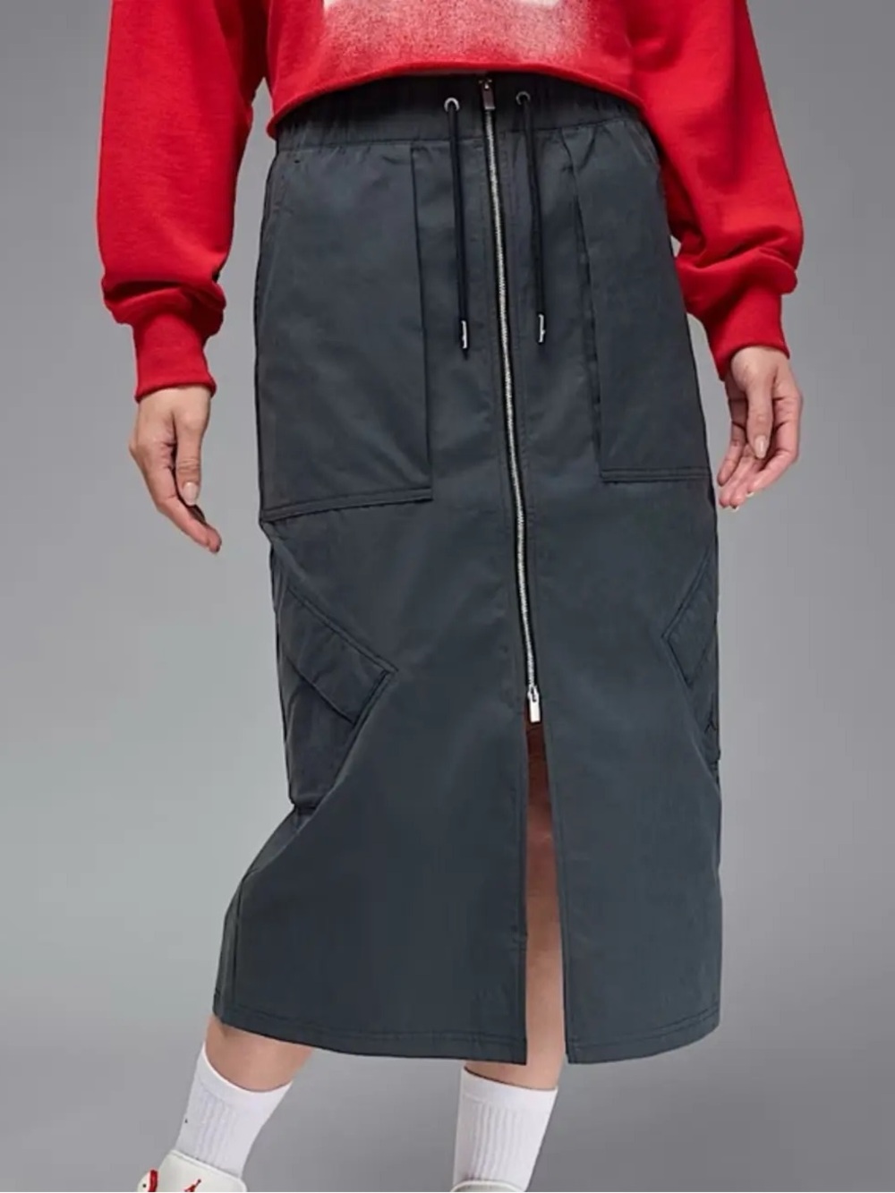NWT NIKE Jordan Chicago Midi Cargo Zipper Skirt M